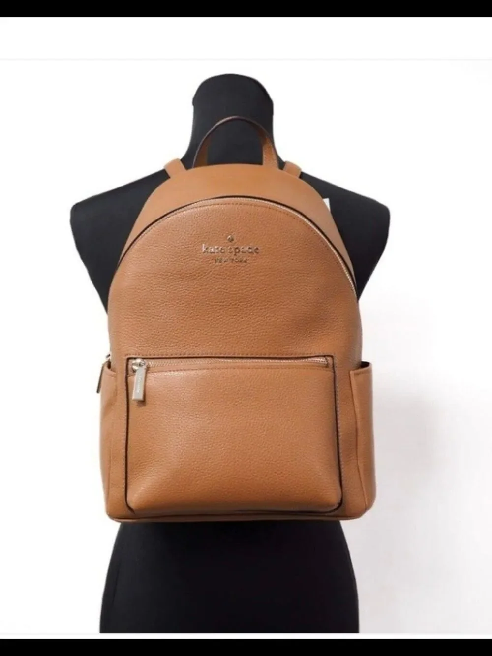 kate spade Leila Warm Gingerbread Pebbled Leather Backpack
